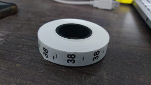 Taffeta Size labels